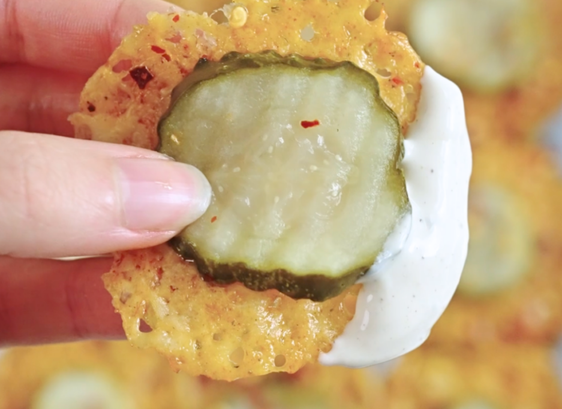 Cheesy Pickle Crisps