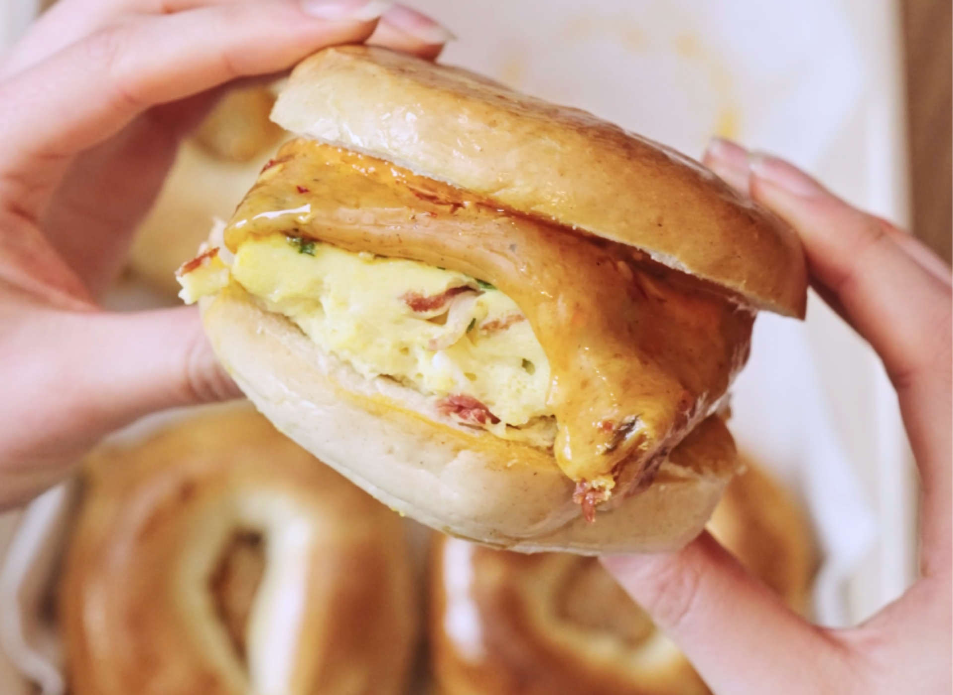Protein Breakfast Bagels