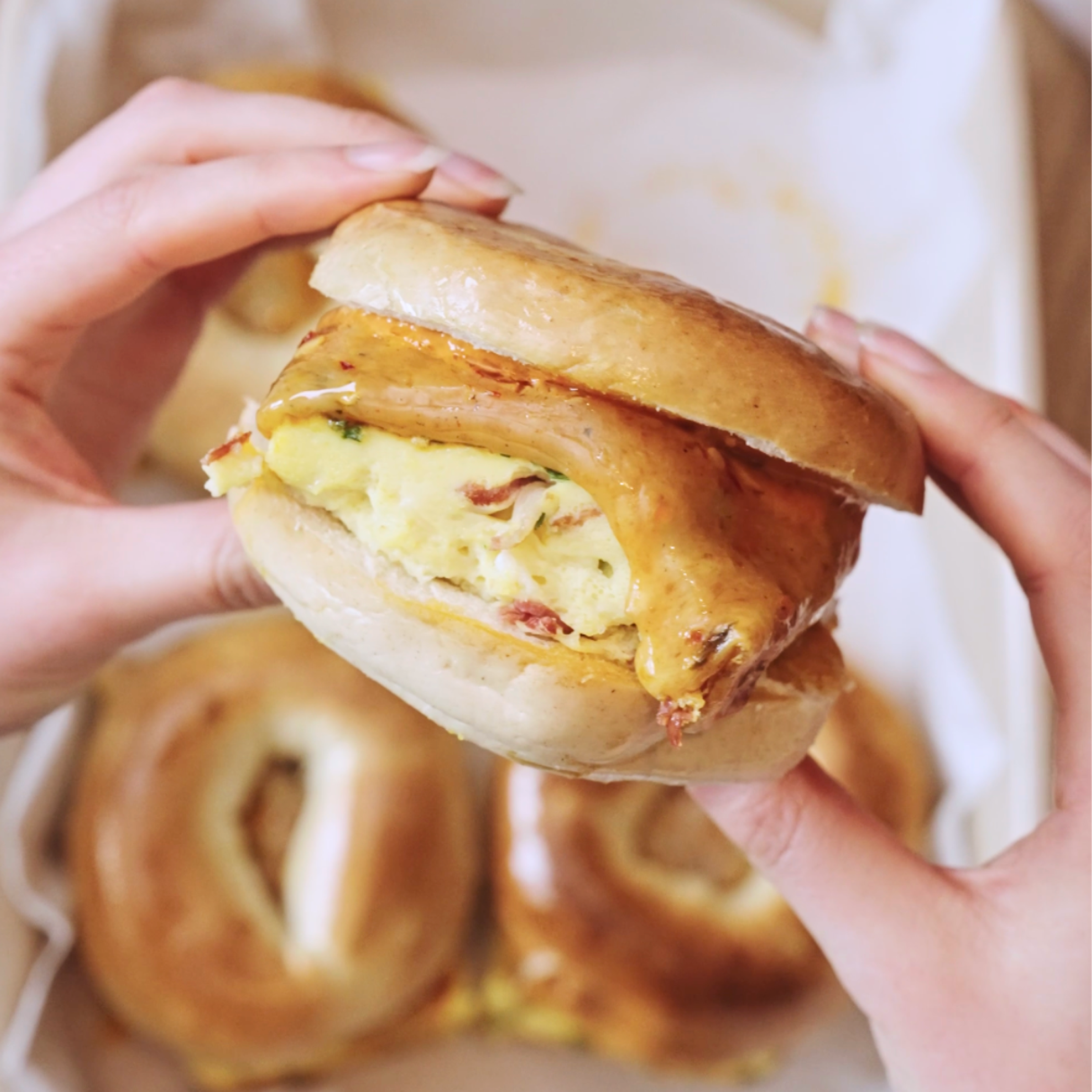 Protein Breakfast Bagels